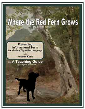 Preview of Where the Red Fern Grows Prereading, Informational Texts, Vocabulary