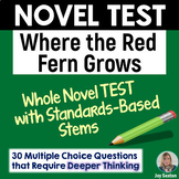Where the Red Fern Grows - Whole Novel Test with Standards