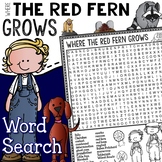 Where the Red Fern Grows Word Search Puzzle Early Finisher