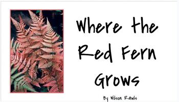 Preview of Where the Red Fern Grows class notes, discussion points, prompts, fun facts