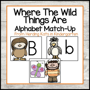 Preview of Where the Wild Things Are Alphabet Match