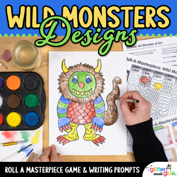 Preview of Where the Wild Things Are Art Project: Visual Texture Art Lesson & Template