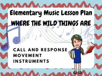 Preview of Where the Wild Things Are Elementary Music Lesson Plan for the SUB Tub