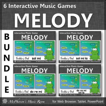 Preview of Solfege Games Interactive Music Games {Freddie's Pad} Bundle