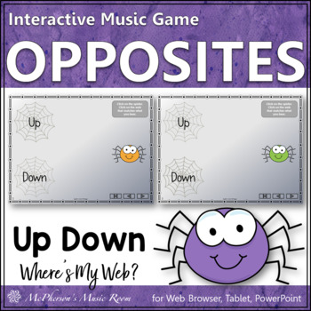 Preview of Up and Down Melodic Direction Interactive Music Game {Where's My Web}
