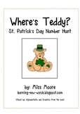 Where's Teddy? St. Patrick's Day Number Hunt