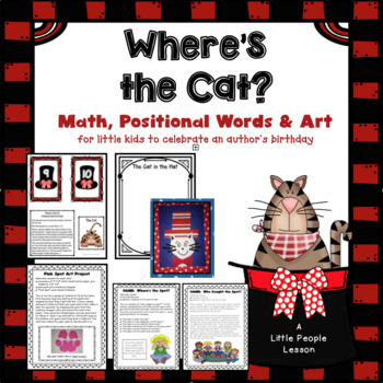 Preview of Positional Words, Math, Language Arts, Games, Art w/ a Cat, and a Hat > Pre-K