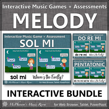 Preview of Solfege Interactive Music Games + Assessments for Elementary Music {Firefly}