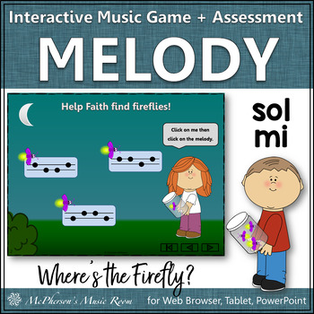 Preview of Solfege | Sol Mi Interactive Melody Game + Assessment {Firefly}