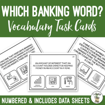 Preview of Which Banking Vocabulary Word Task Cards