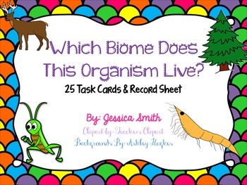 Which Biome Does This Organism Live? Task Cards by Smith Science and Lit