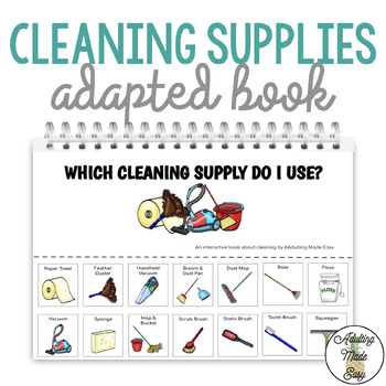 Preview of Cleaning Supplies Adapted Book