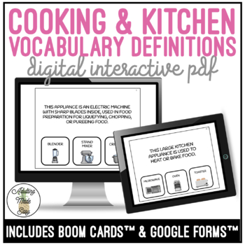 Preview of Which Cooking and Kitchen Word Digital Interactive Activity