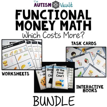 Preview of Which Costs More? Comparing Money Budgeting THE BUNDLE Money Math Activities