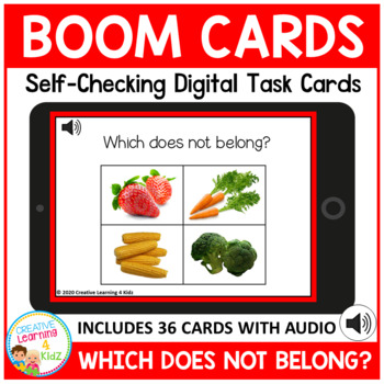 Preview of Which Does Not Belong? ABA Boom Cards for Distance Learning