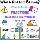 Which Doesn't Belong - ALL FRACTIONS. Math Talks, Math Cen