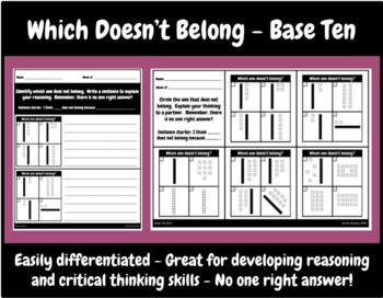 Which Doesn't Belong (Base Ten) - Great for Distance Learning! | TpT