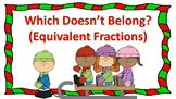 Which Doesn't Belong? (Equivalent Fractions) Task Cards
