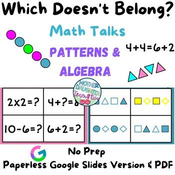 Preview of Which Doesn't Belong- Patterning & Algebra- Activities, Math Centers, & Handouts