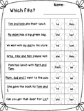 Which Fits? Pronoun Worksheets