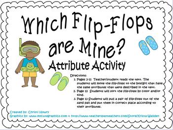 Preview of Which Flip-Flops are Mine? - Attribute Activity for Promethean Board