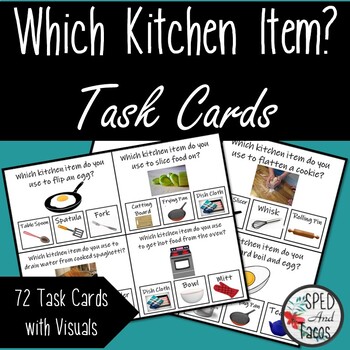 Preview of Which Kitchen Item? Task Cards 