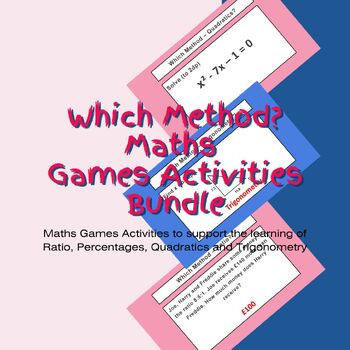 Preview of Which Method? 4 Maths Games Activities Revision Bundle