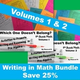 Which One Doesn't Belong 8th Grade Math Journaling BUNDLE