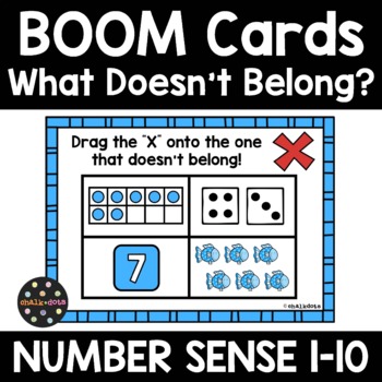 Preview of Which One Doesn't Belong BOOM Cards | Subitizing 1-10 | Number Sense