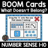 Which One Doesn't Belong BOOM Cards | Subitizing 1-10 | Nu