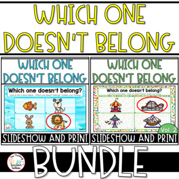 Preview of Which One Doesn't Belong BUNDLE