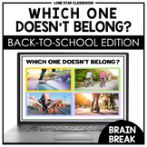 Which One Doesn't Belong? | Back-to-School Edition | Brain Break
