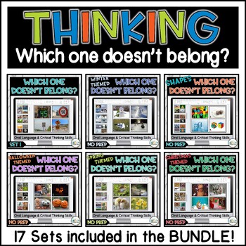 Preview of Which One Doesn't Belong | Critical Thinking Skills Activity Bundle