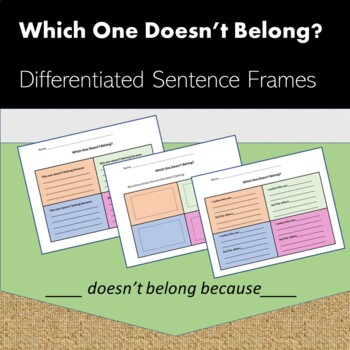 Preview of Which One Doesn't Belong - Differentiated Sentence Frames for Math Talks