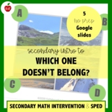 Which One Doesn’t Belong? Math Activity