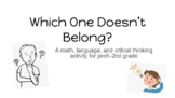 Which One Doesn't Belong? Math & Critical Thinking Slides