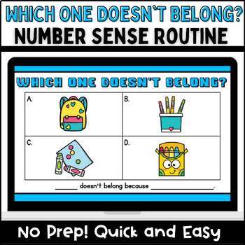 Preview of Which One Doesn’t Belong? Paperless Number Talk & Number Sense Routine 