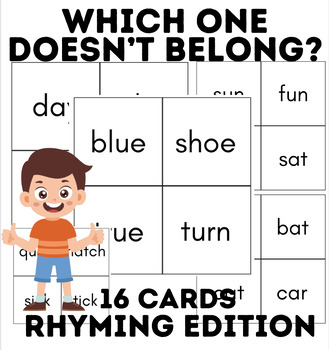 Preview of Which One Doesn't Belong? | Rhyming Edition | Center ELA Activity