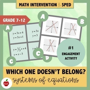 Preview of Which One Doesn’t Belong? | System of Linear Equations