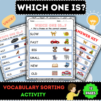 Preview of Which One Is? Vocabulary Sorting Activity