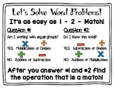 Which Operation?? Word Problems Anchor Chart Poster & Stud