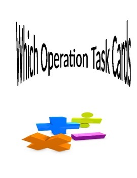 Preview of Which Operations Task Cards