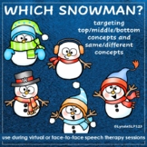 Which Snowman - Targeting top middle bottom and same diffe