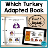 Thanksgiving Adaptive Book for Special Education - Which T
