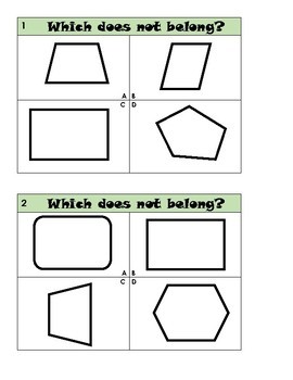 Preview of Which does not belong? - Polygons