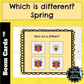 Preview of Which is Different | Spring | Boom Cards