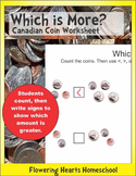 Which is More? Canadian Coin Worksheet