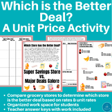 Better Deal Activity | Unit Price | Unit Rate Activity | R