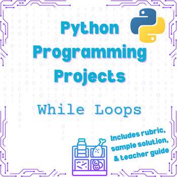 Preview of While Loops Python Programming Intro Project (Café Menu)