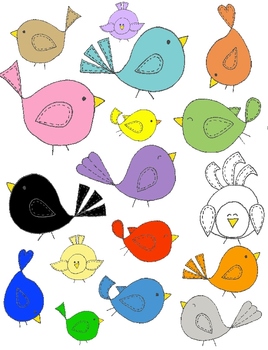 Download Whimsical Birds Clip Art: 42 PNGs of Birds, Trees, and ...